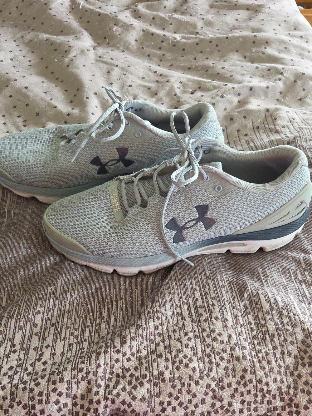 Under Armour Men's Charged Gemini Light Gray Mesh Running Sneakers
